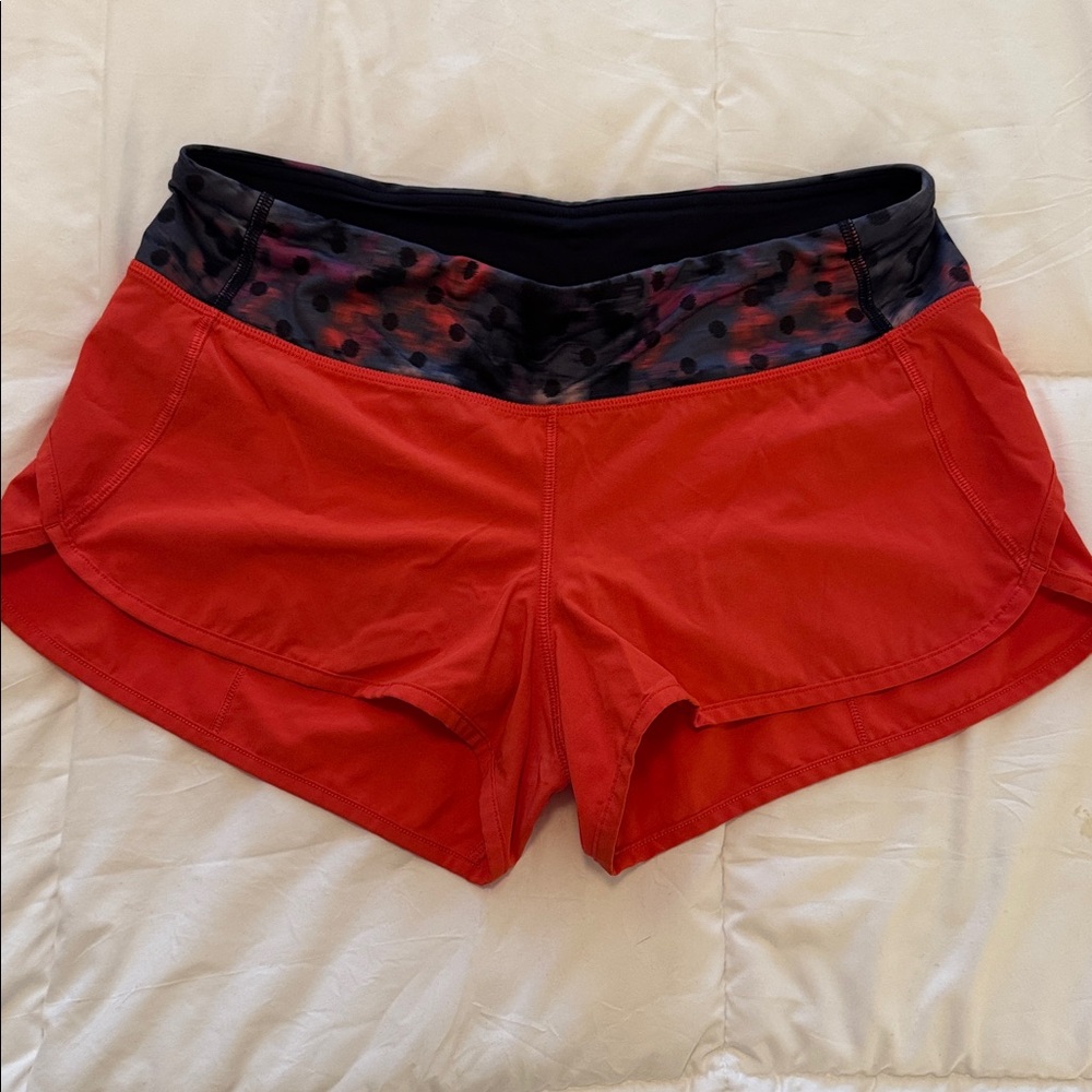 Lululemon Red Speed Up Shorts 2.5”